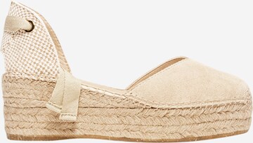 Sandalo 'Alpargata Cuña 6 cm' di Alhamas in beige: frontale