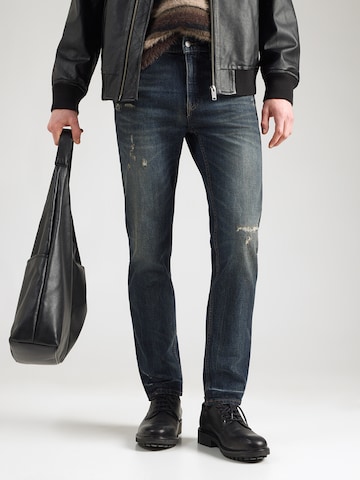 BOSS Úzky strih Džínsy 'DELAWARE' - Modrá: predná strana