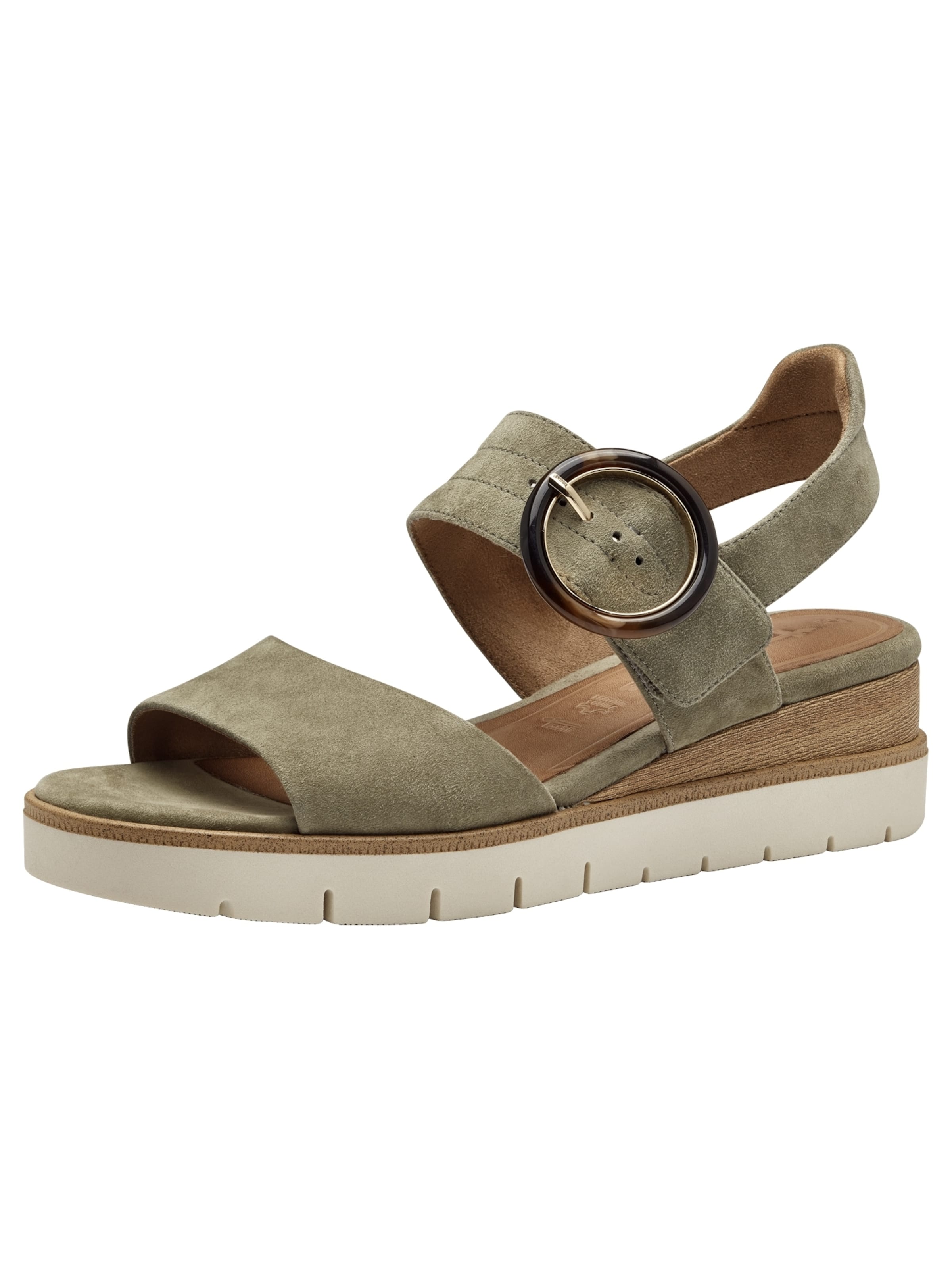 Tamaris Sandaal in Groen: voorkant