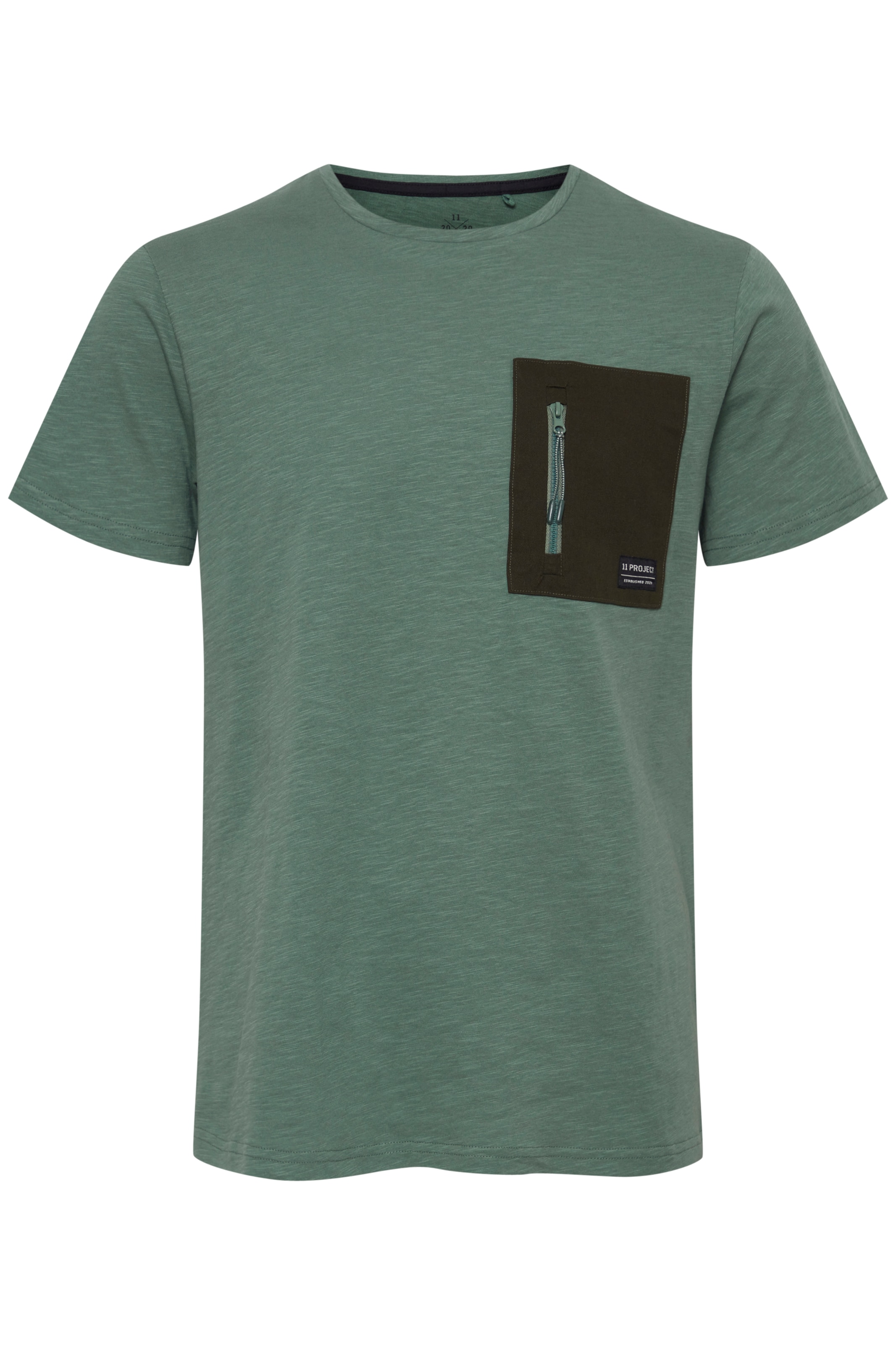 11 Project Shirt 'Frode' in Grün: Vorderseite