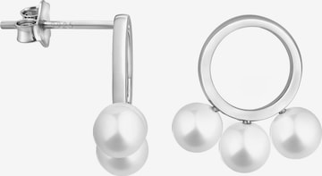 Sofia Milani Earrings 'Circle Pearl' in Silver: front