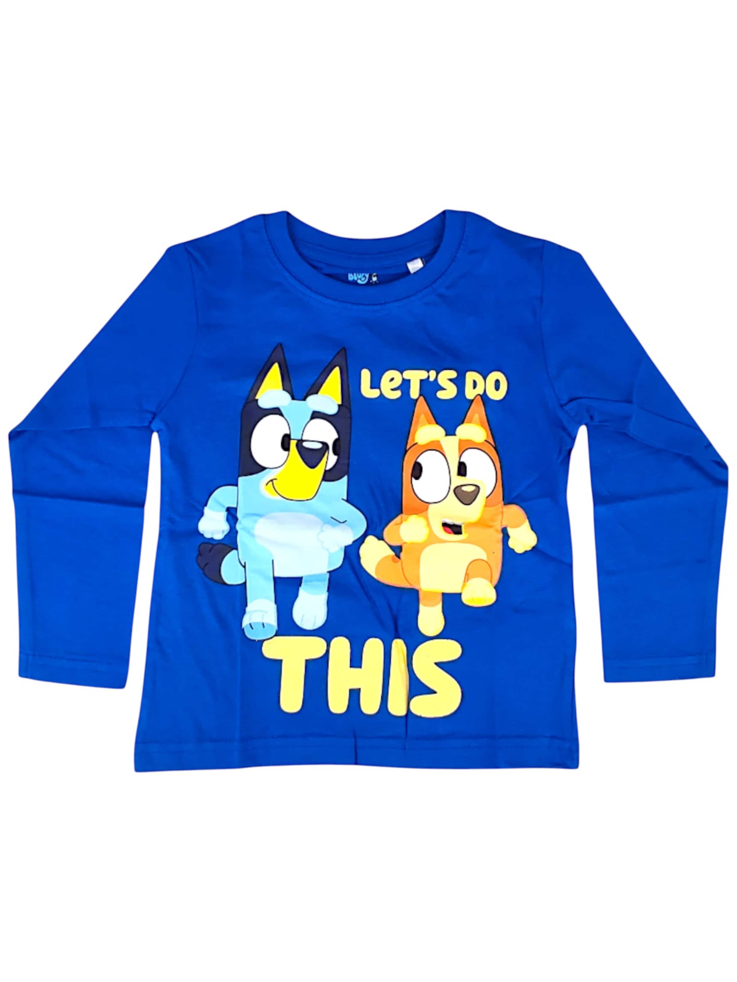 Bluey Shirt 'Bluey & Bingo' in Blue: front