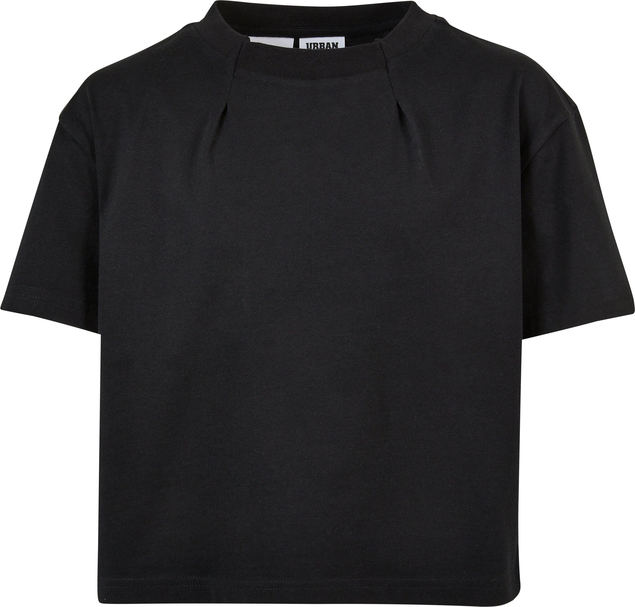 Tricou 'Pleat' de la Urban Classics pe negru: față