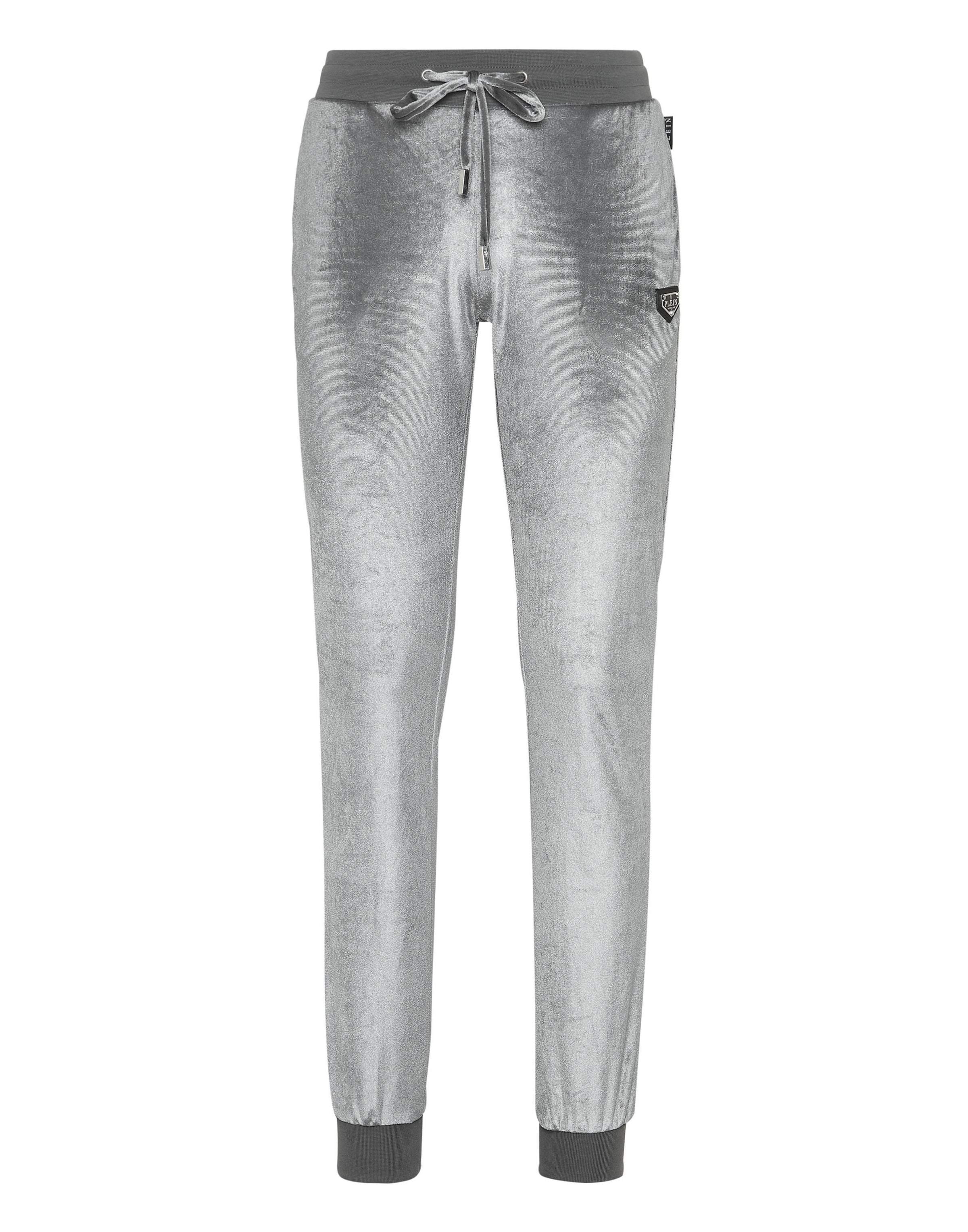 Philipp Plein - Slimfit Calças 'Skull' em cinzento: frente