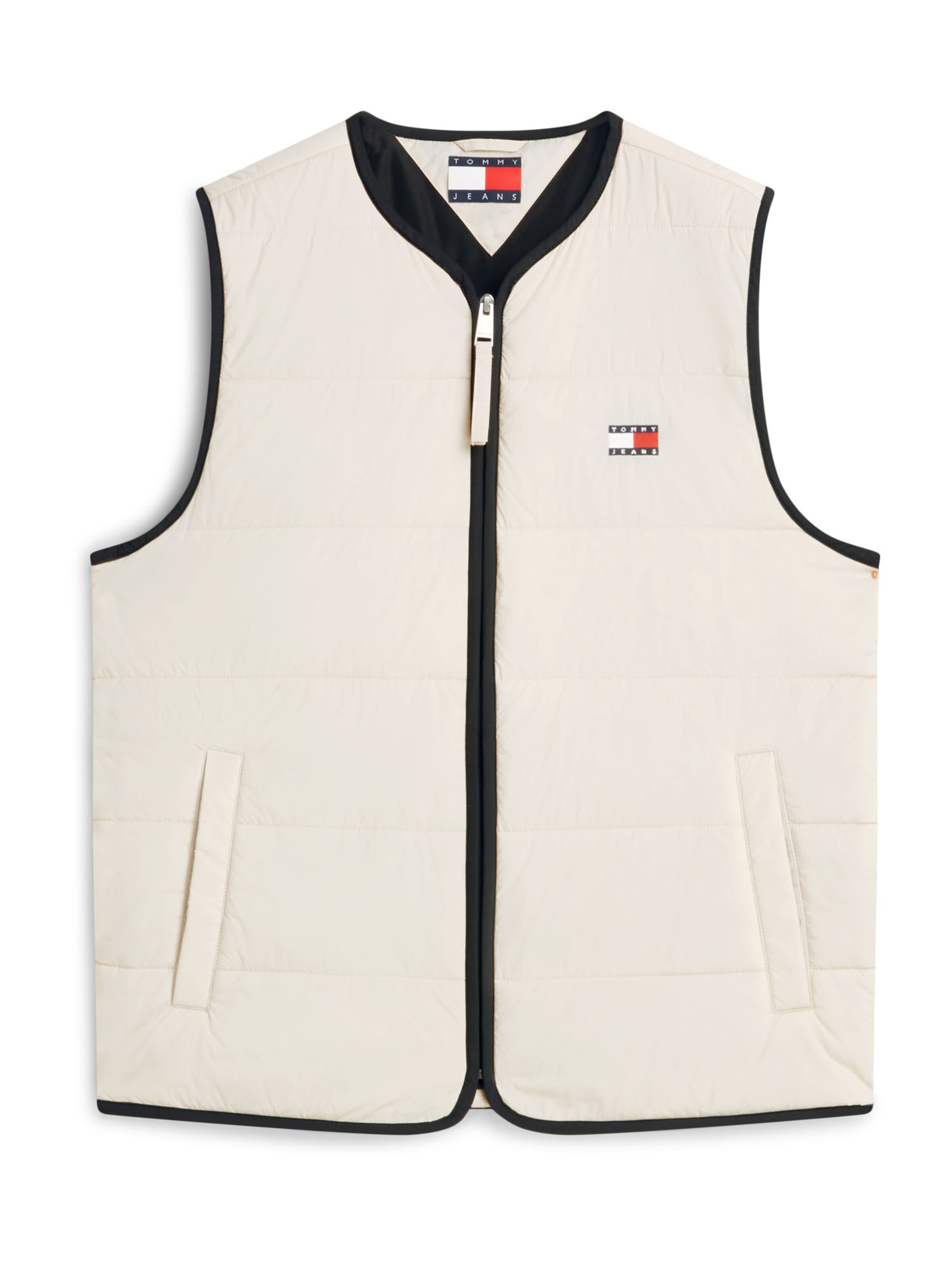 Tommy Jeans Bodywarmer 'HERITAGE' in Beige: voorkant