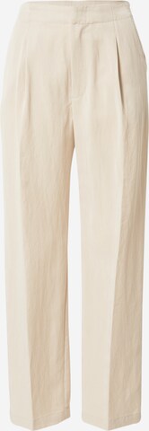 GAP Loosefit Pressveckad byxa i beige: framsida