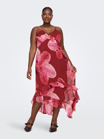 Abito 'CARAsta' di ONLY Carmakoma in rosso: frontale