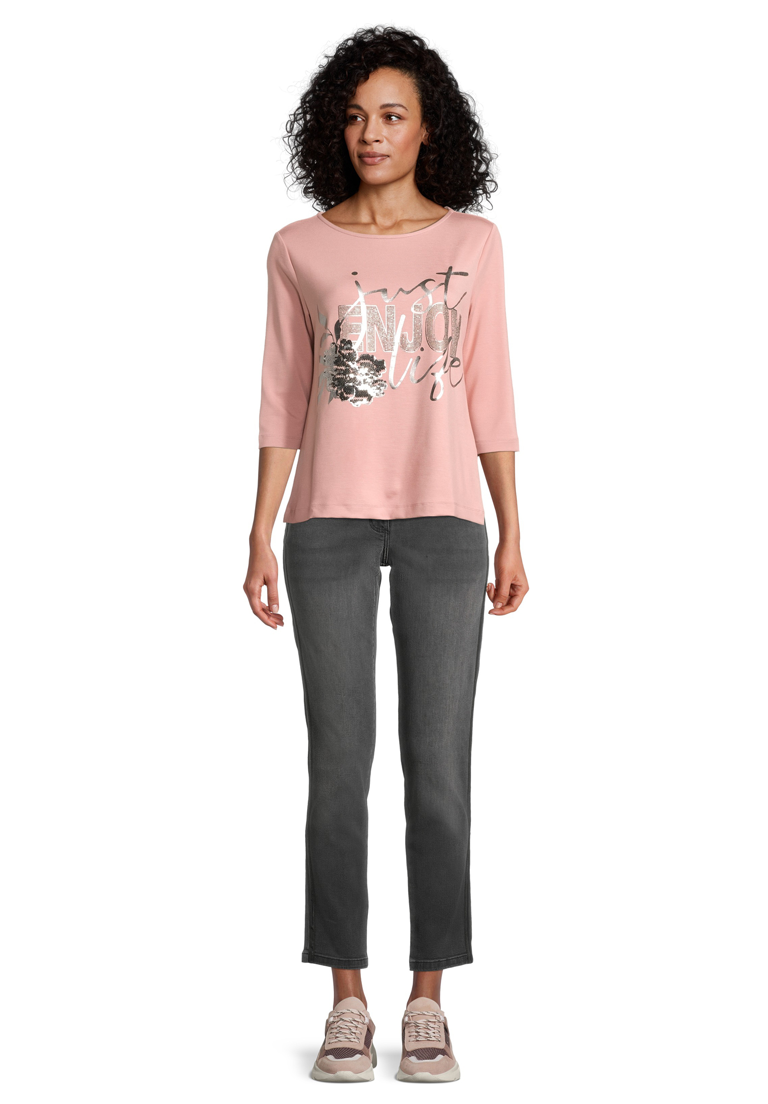 Betty Barclay Casual-Sweatshirt mit Reißverschluss in Pink 