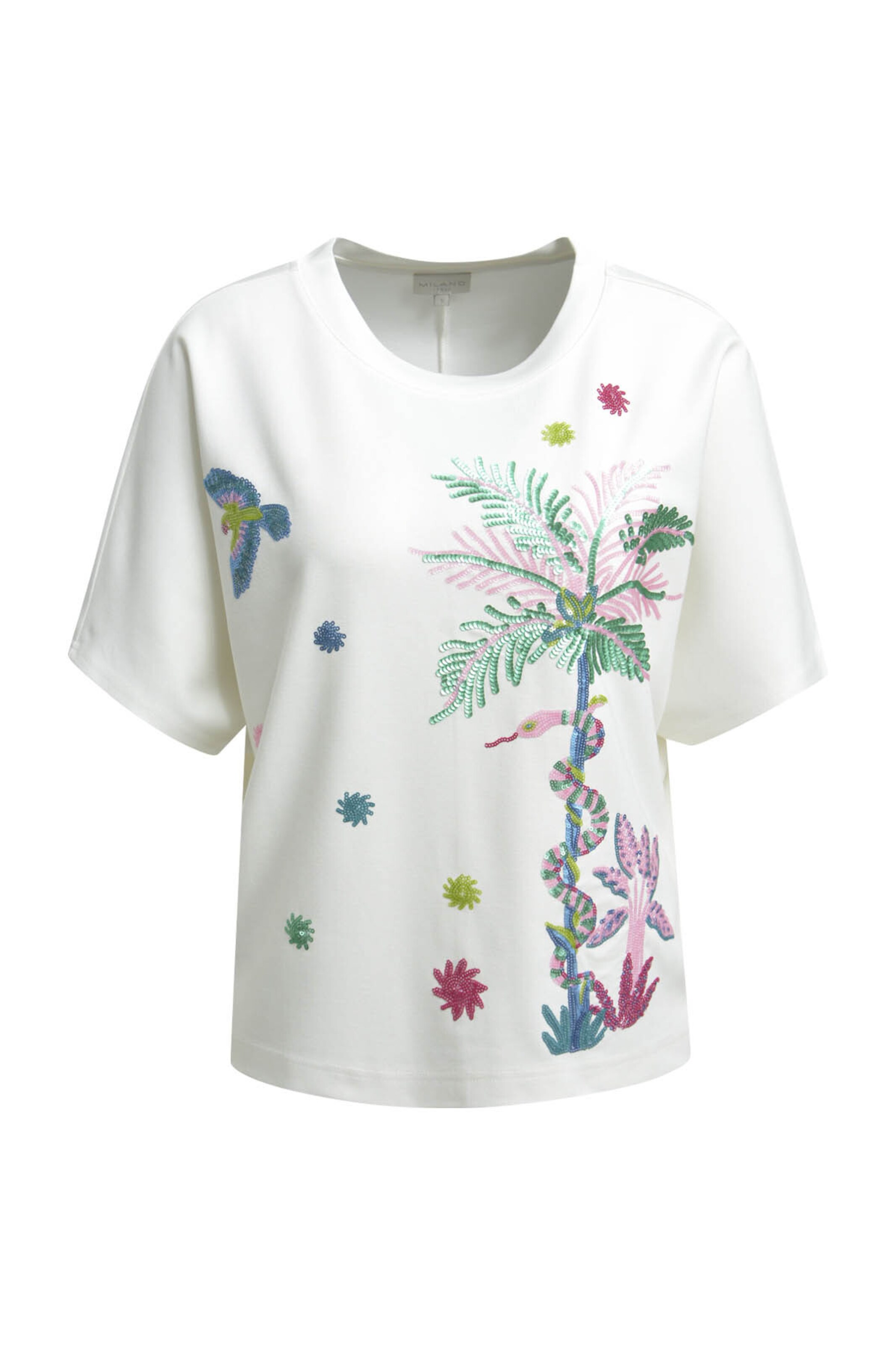 Milano Italy Sweatshirt in White: front
