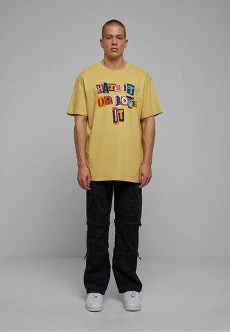 MT Upscale Shirt 'Hate it or Love it' in Yellow