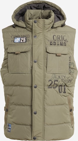 CAMP DAVID Vest in Green: front