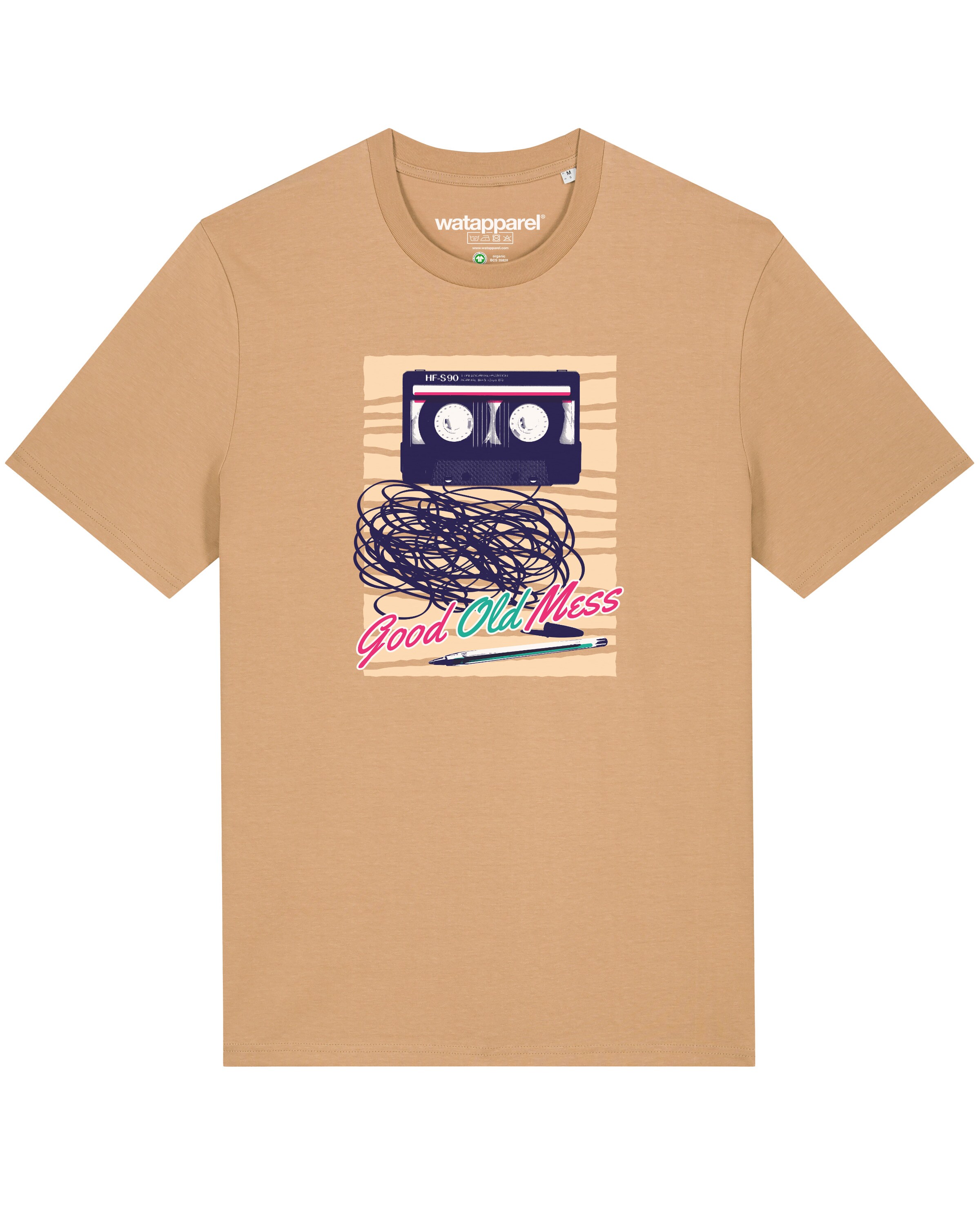 Watapparel T-Shirt ' Good Old Mess ' in Beige: Vorderseite