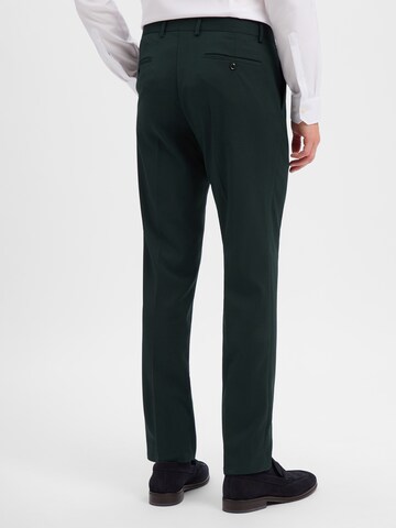 Finshley & Harding Regular Trousers with creases 'Mitch' in Green