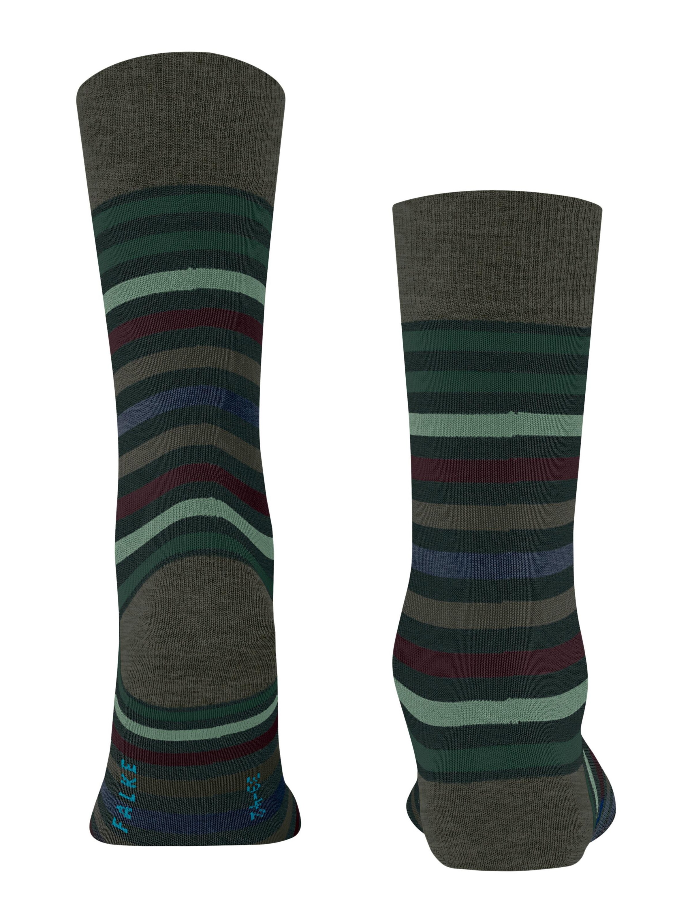 FALKE Socks 'Tinted Stripe' in Green