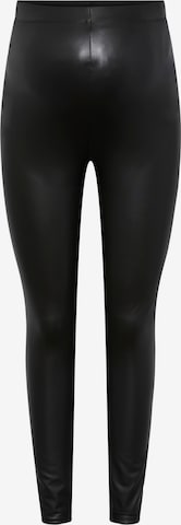 Pieces Maternity Skinny Leggings 'SHINY' i svart: framsida