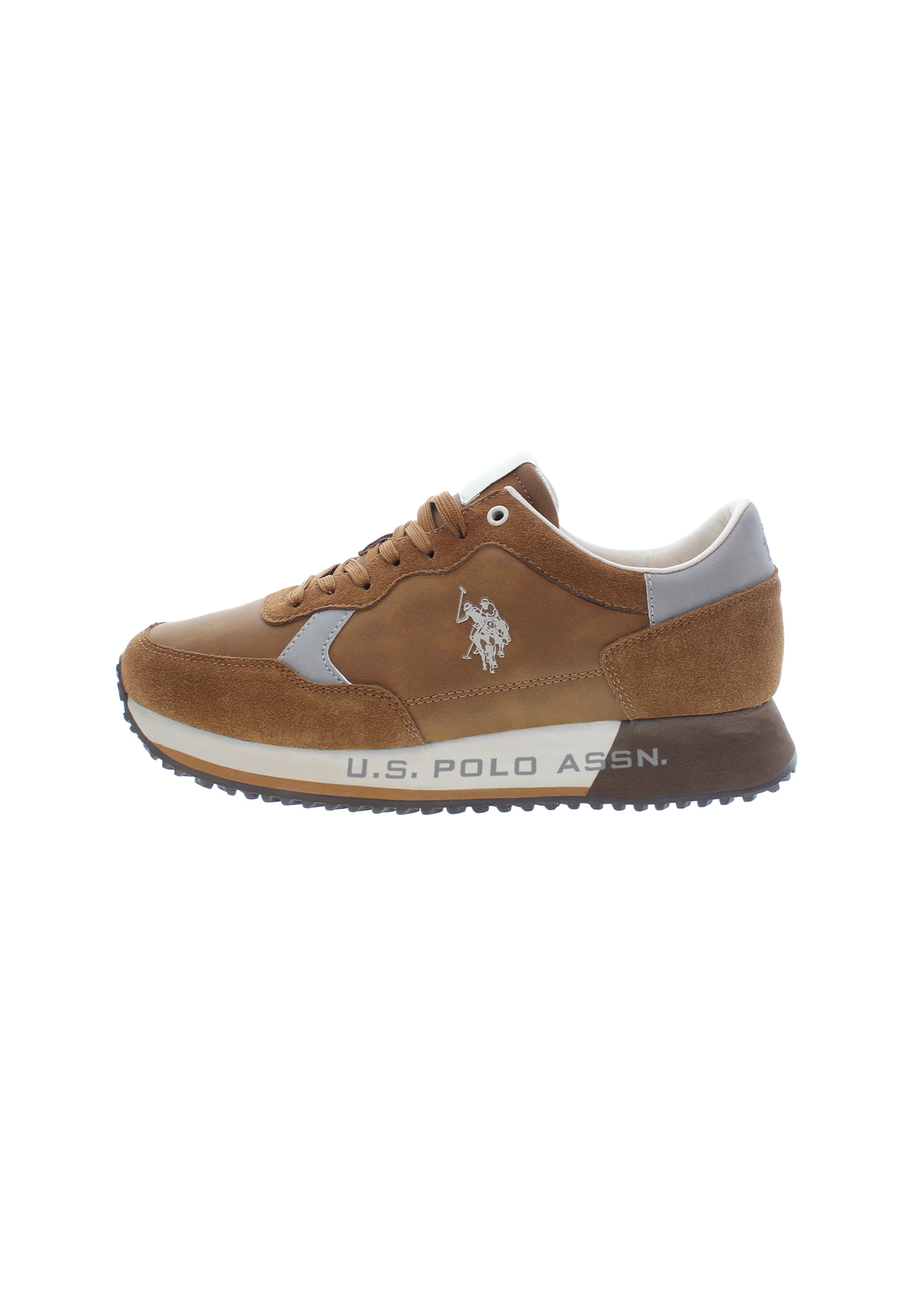 U.S. POLO ASSN. Platform trainers in Brown: front