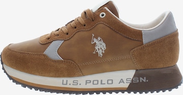 U.S. POLO ASSN. Platform trainers in Brown: front