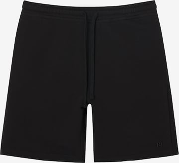 Pull&Bear Широка кройка Панталон в черно: отпред
