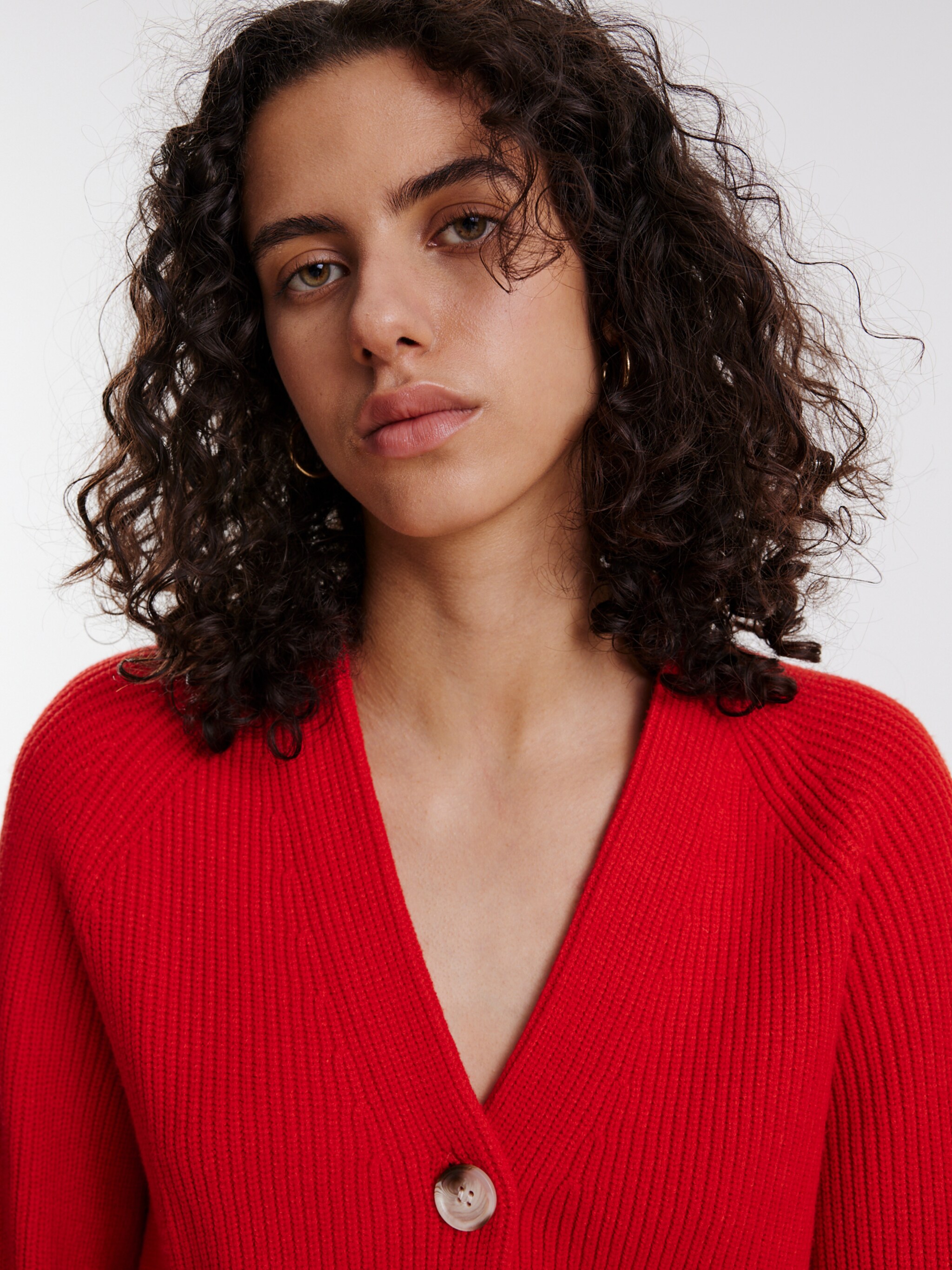 EDITED Producten Gebreid vest 'Logan' Rood