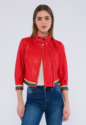 Giorgio di Mare Between-Season Jacket in Red: front