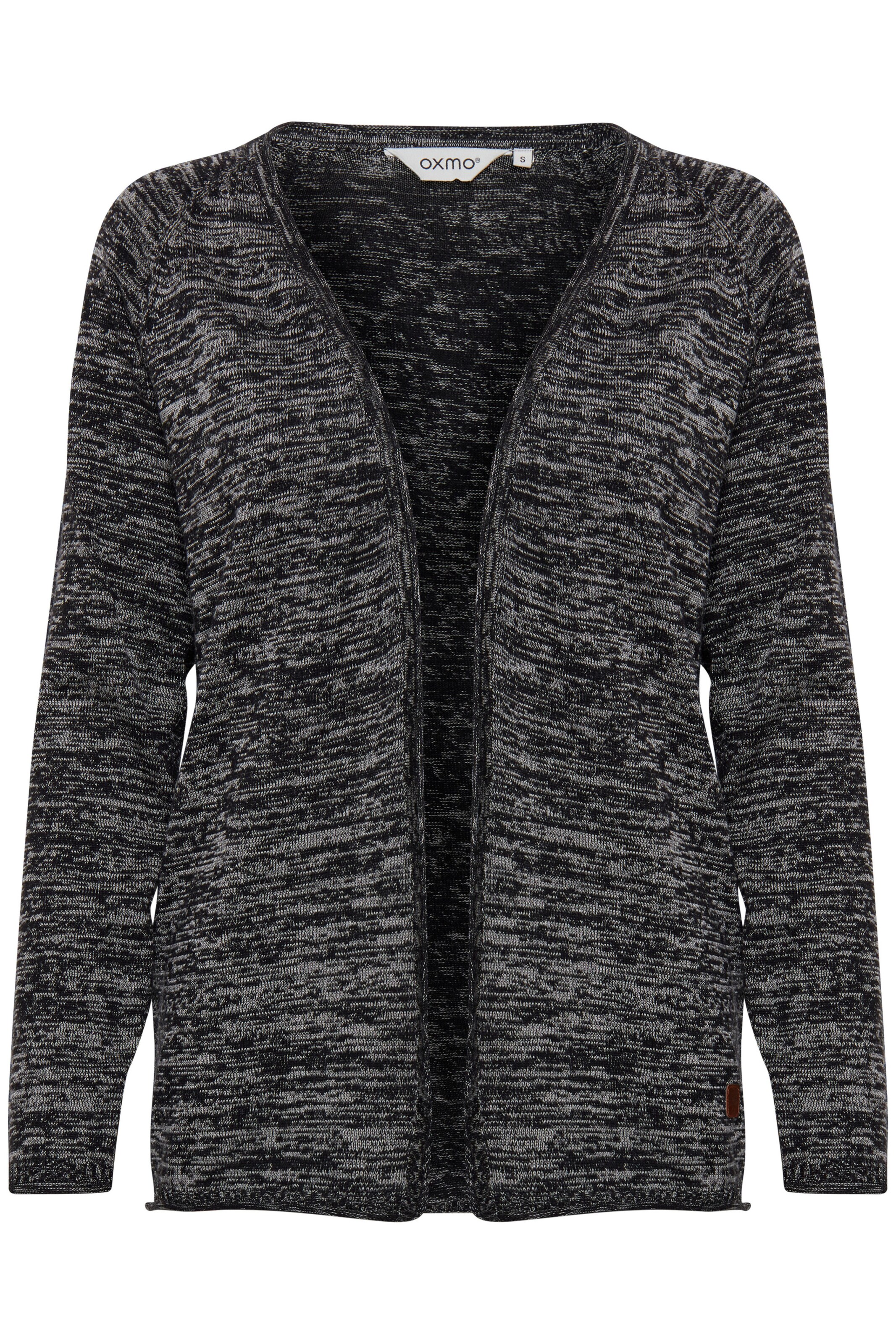 Oxmo Gebreid vest 'Danila' in de kleur Zwart gemêleerd, Productweergave