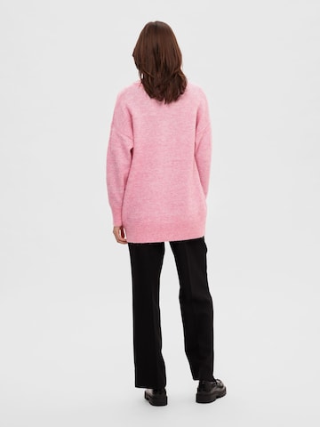 SELECTED FEMME Knit Cardigan 'Maline' in Pink