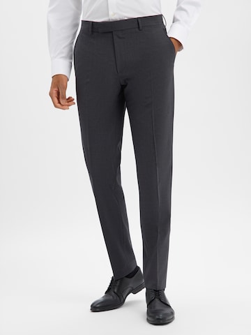 Regular Pantalon à plis 'Leon' BOSS en gris : devant