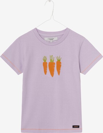 A Monday in Copenhagen Tričko 'Carrot' – fialová: přední strana