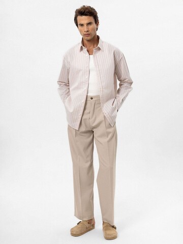 Antioch Regular fit Button Up Shirt 'Fiorenze' in Beige