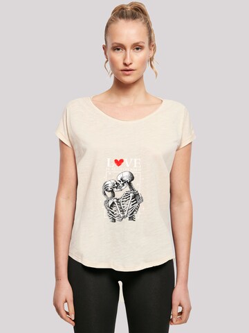T-shirt F4NT4STIC en beige : devant
