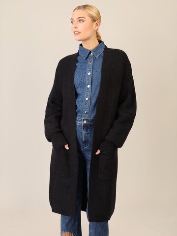 APART Knit Cardigan in Black: front