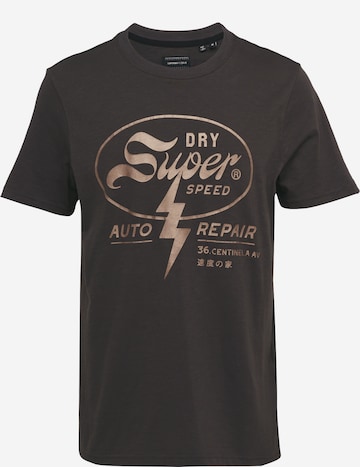 Superdry Shirt 'Blackout Rock' in Zwart: voorkant