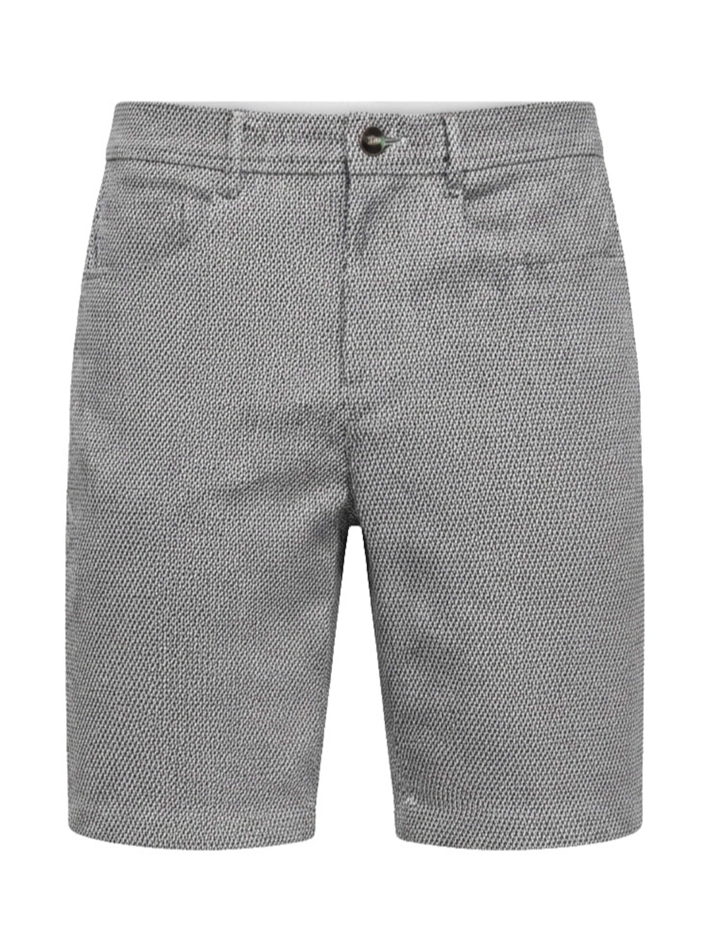 Regular Pantalon chino Ombre en noir : devant