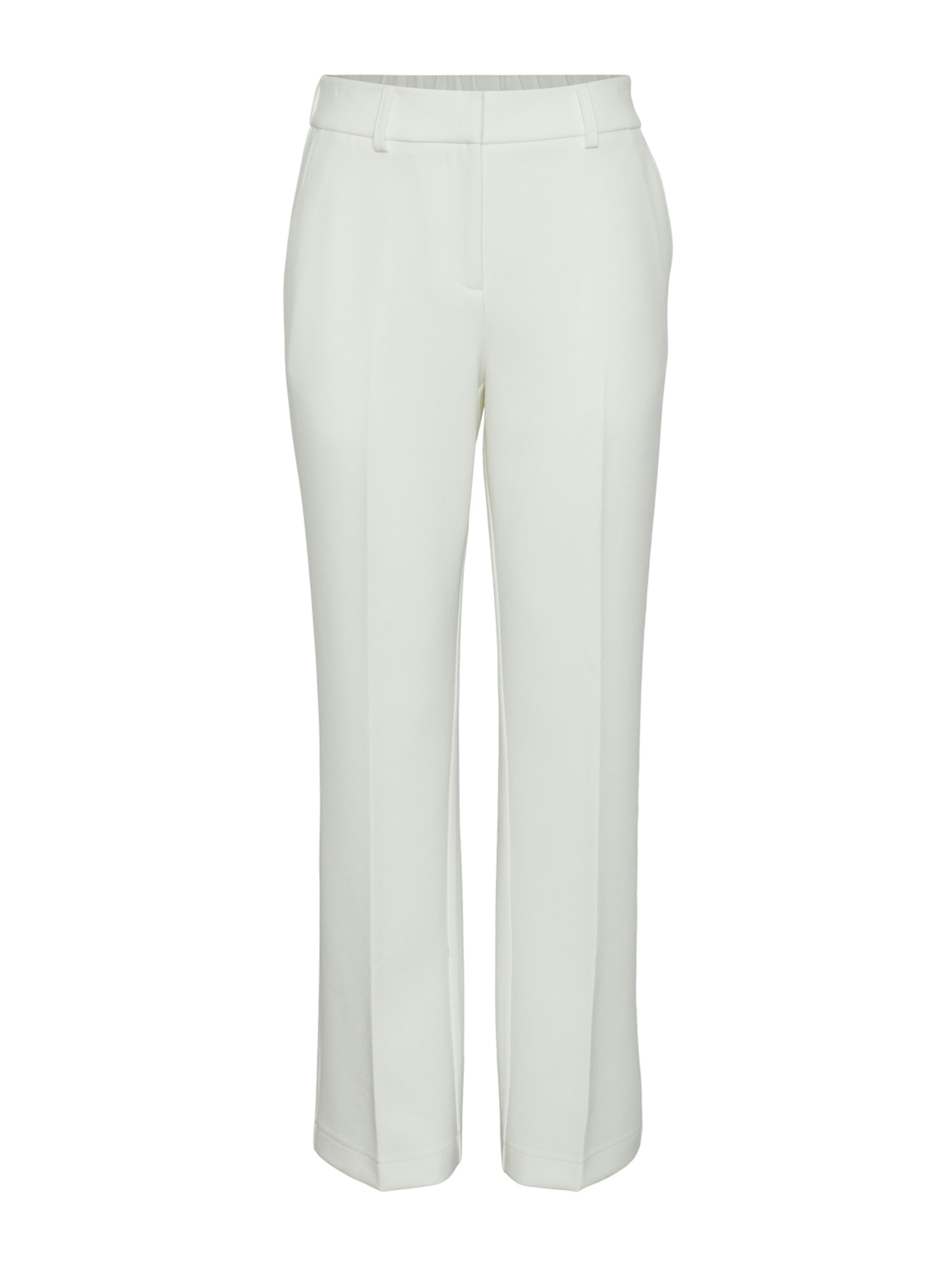 YAS Wide leg Pleat-Front Pants 'Yaslikka' in White: front