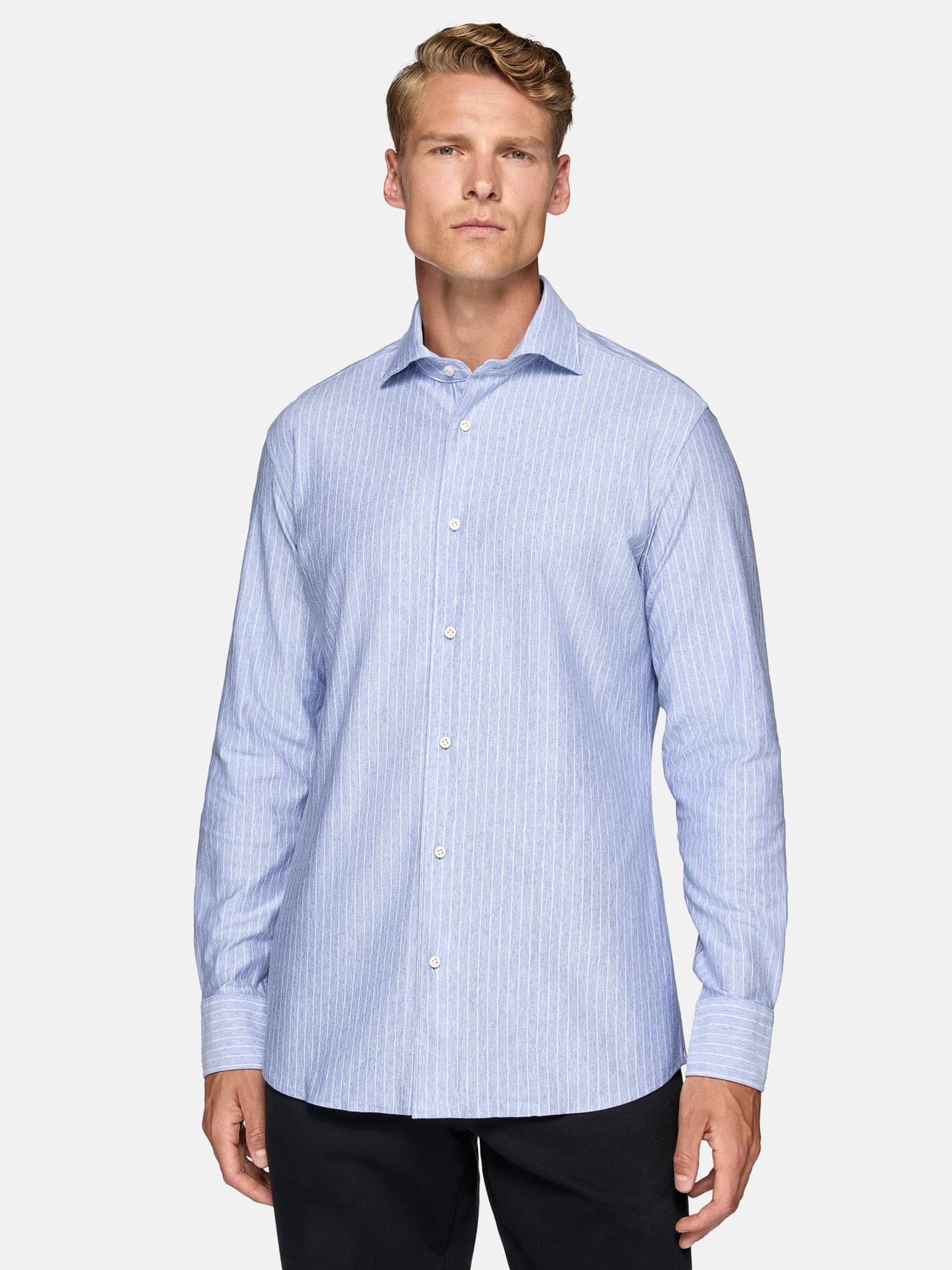 Regular fit Camicia di Boggi Milano in blu: frontale