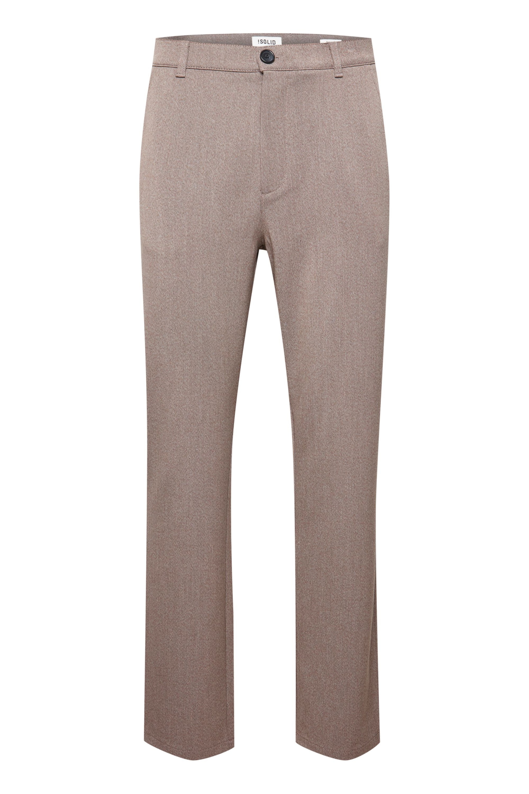 !Solid Regular Chino 'Frederic' in Bruin: voorkant