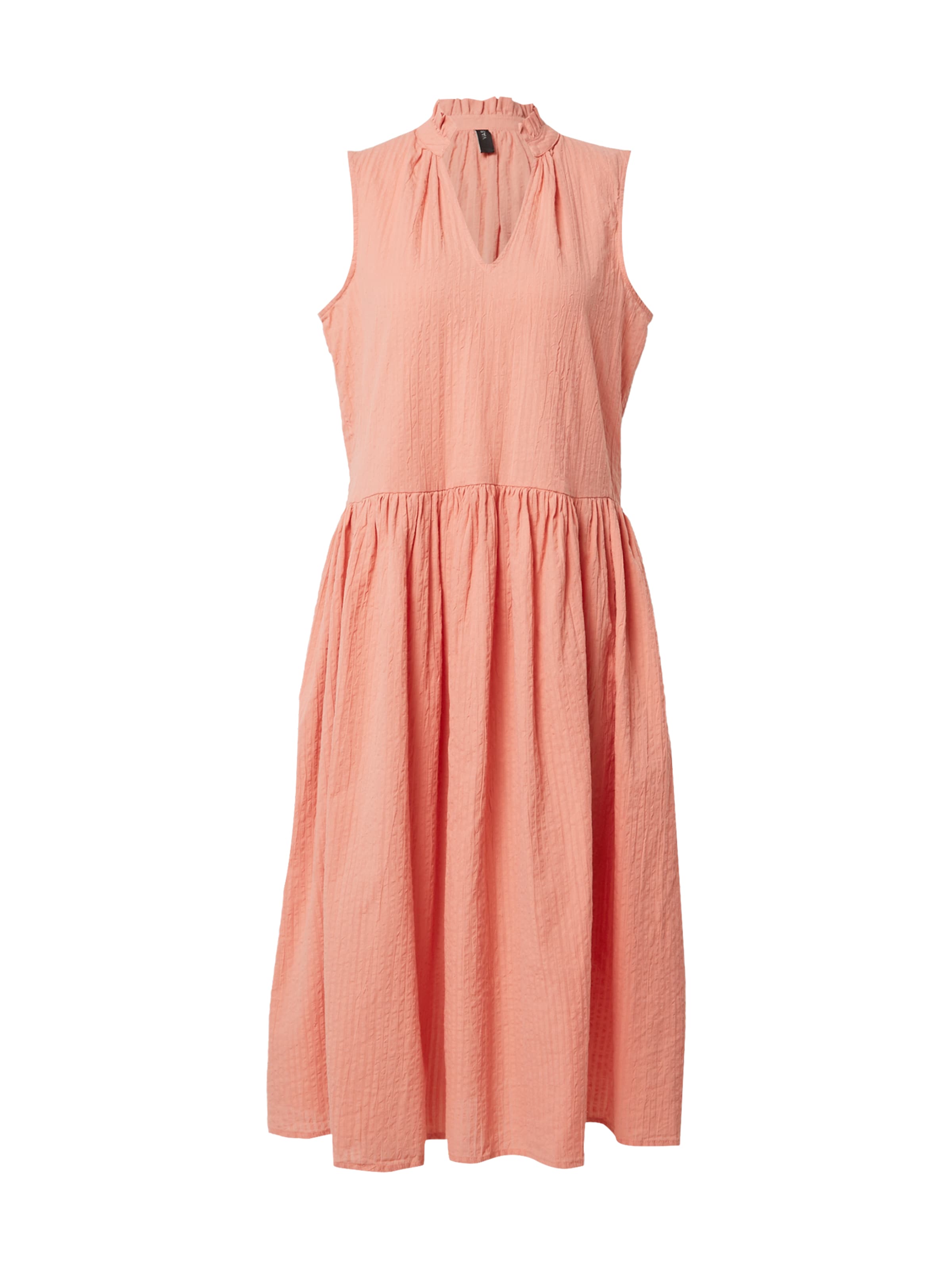 YAS - Vestido camisero 'Terra' en naranja: frente