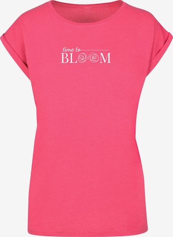 Merchcode Shirt 'Time To Bloom' in Roze: voorkant