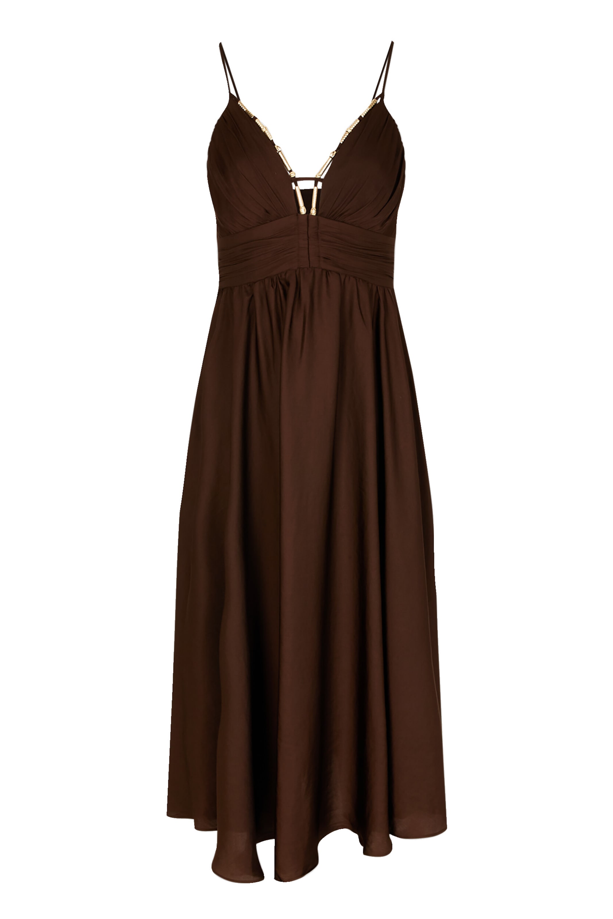 Morgan Robe '262-REVIDA' en 34 en chocolat, Vue avec produit