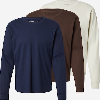 Marškinėliai iš HOLLISTER, spalva – tamsiai mėlyna / ruda / balta, Prekių apžvalga