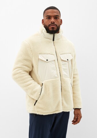 s.Oliver Men Big Sizes Between-Season Jacket in White: front