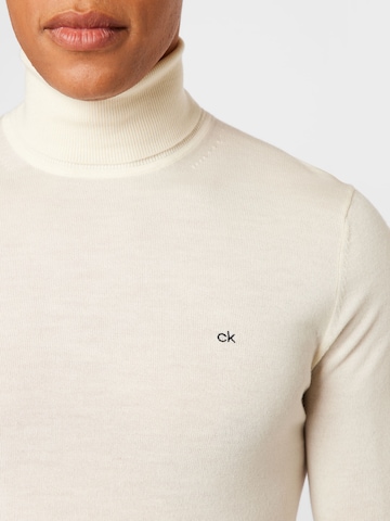 Calvin Klein Klasický střih Svetr – bílá