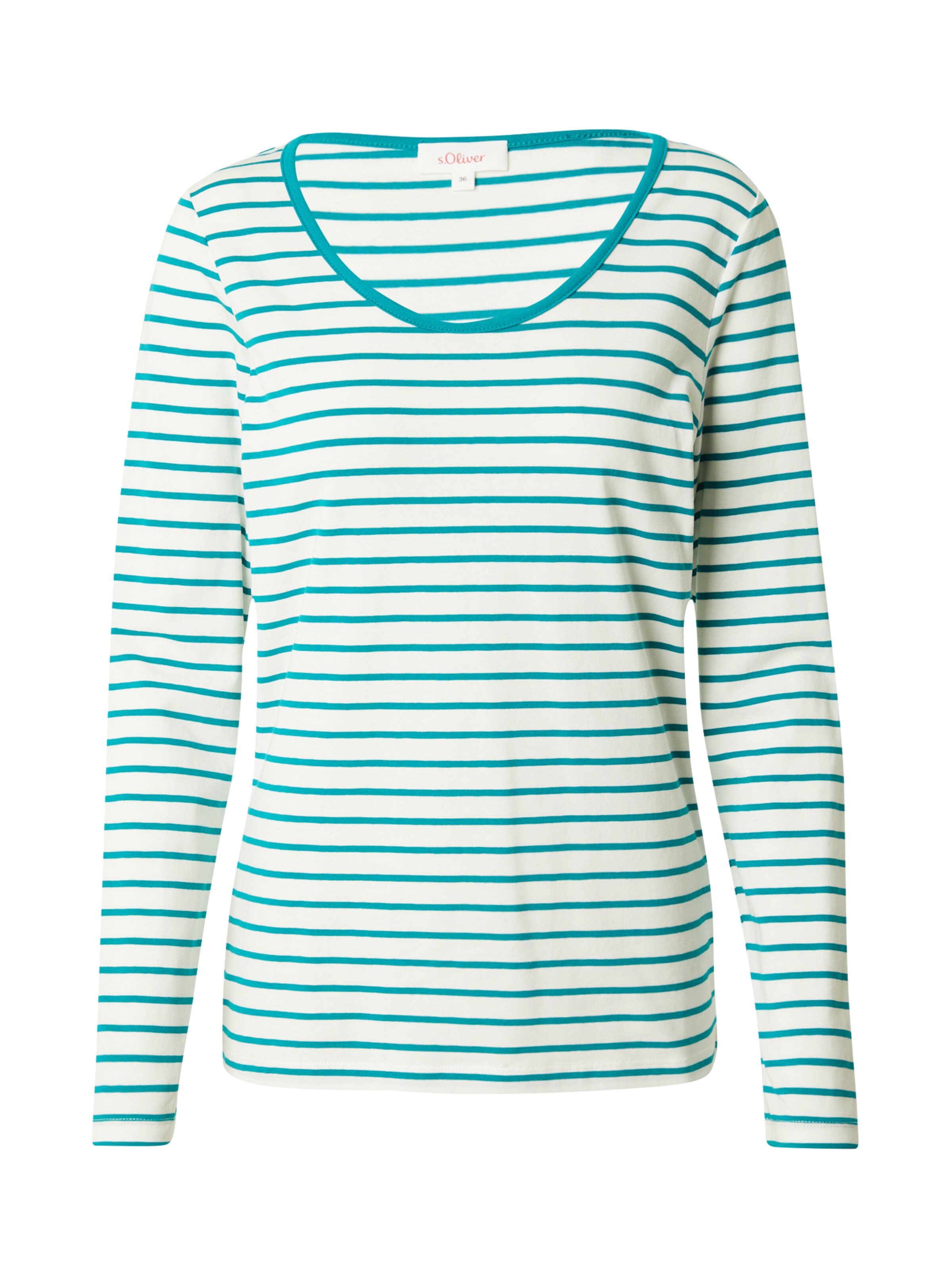 s.Oliver Shirt in XS in de kleur Turquoise / Wit, Productweergave