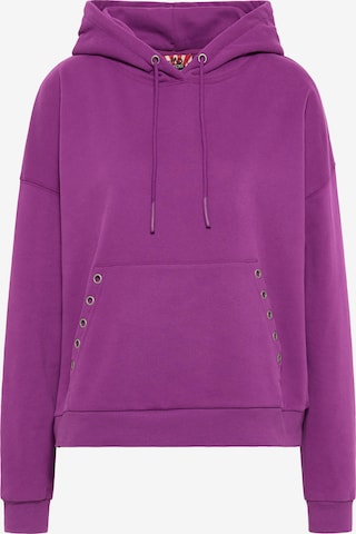 Sweat-shirt myMo ROCKS en violet : devant