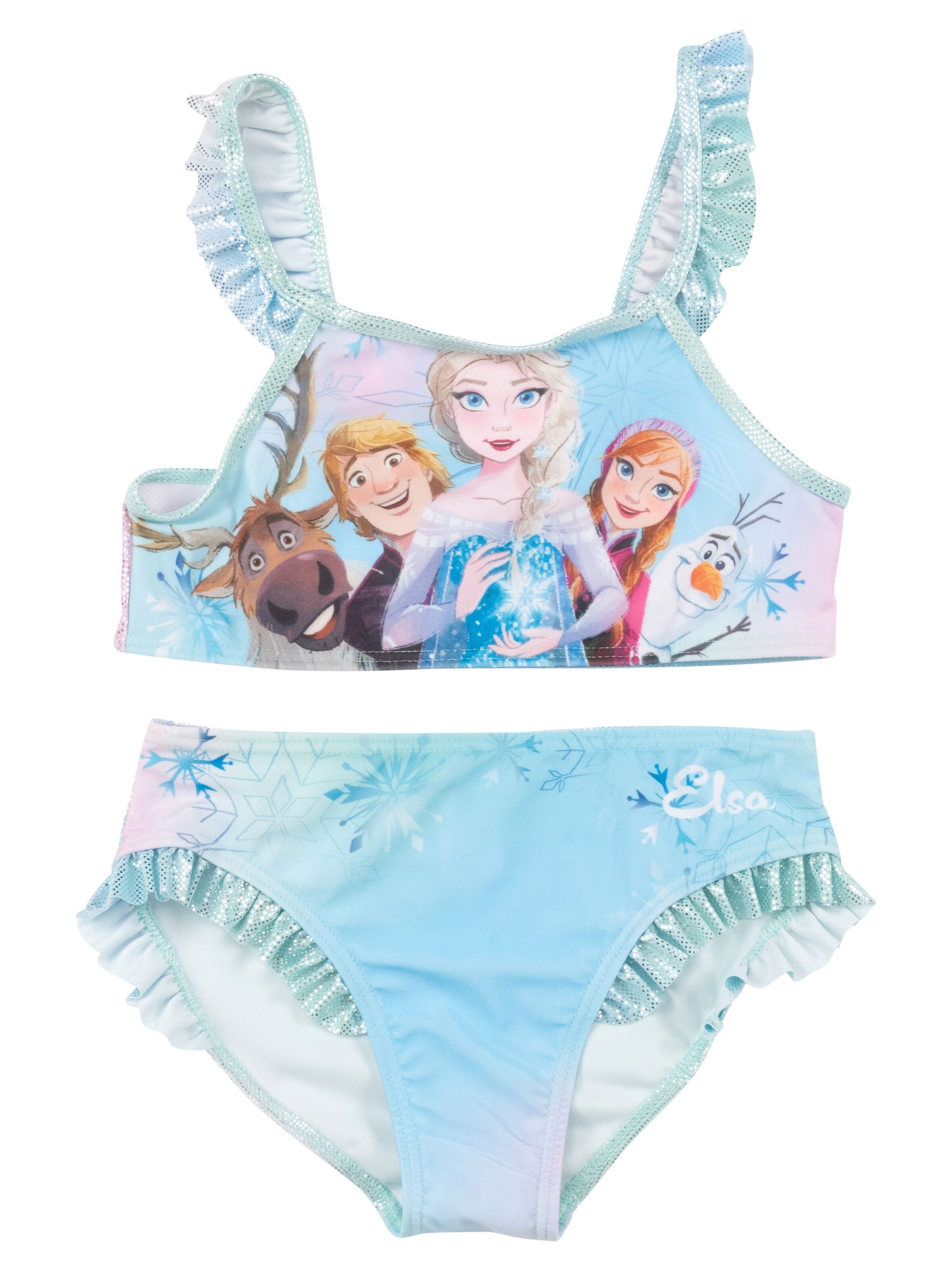 Disney Die Eiskönigin Bralette Bikini 'Elsa und Freunde Frozen' in Blue: front