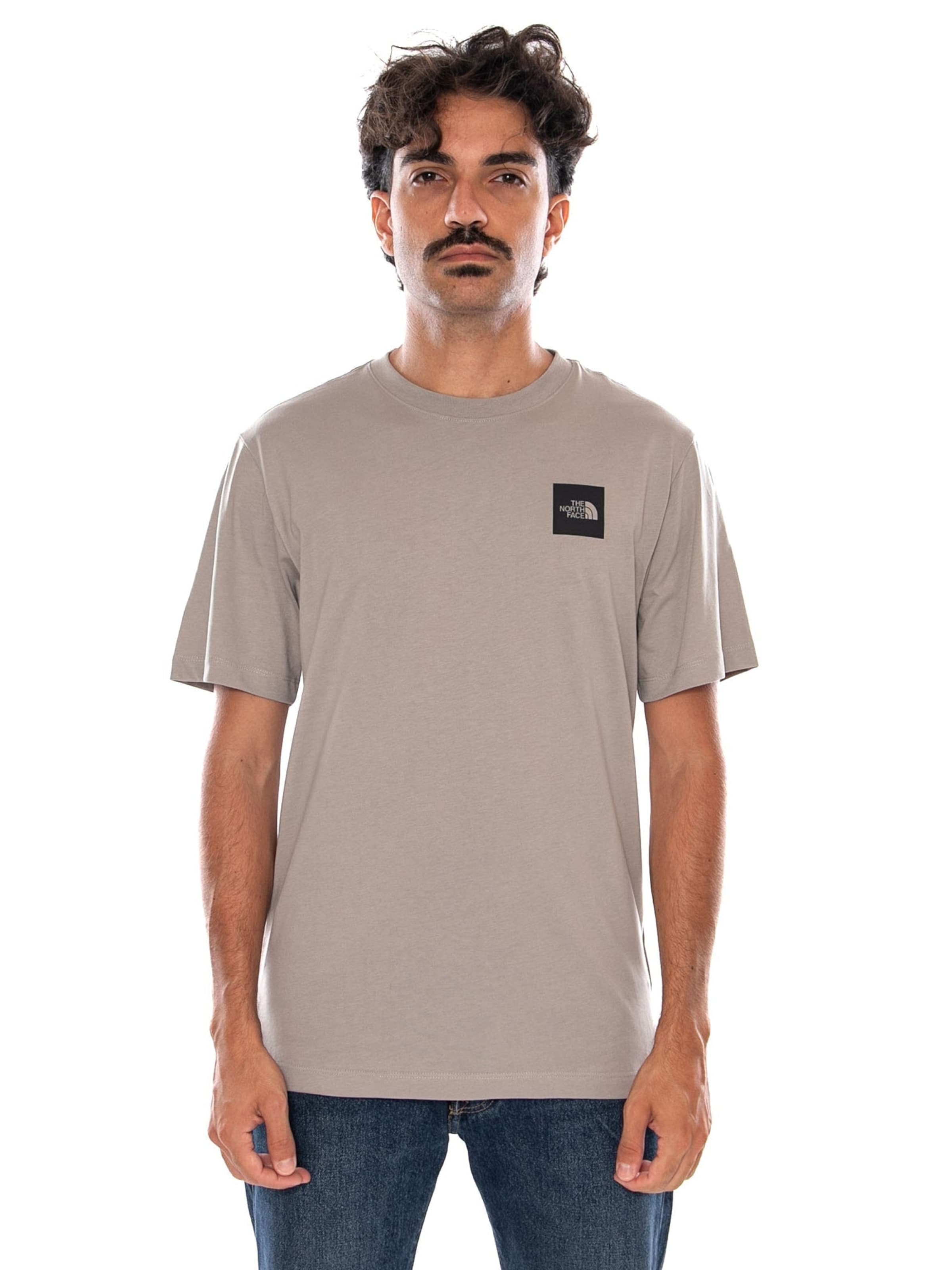 THE NORTH FACE Koszulka 'M EVO BOX HD RG SS T PACIFIC TEAL / SMALL STONE SLAB' w kolorze beżowy: przód