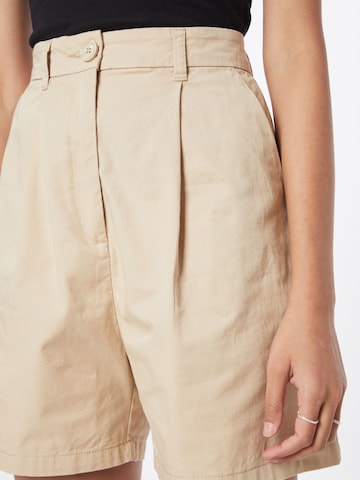 Monki Regular Bandplooibroek in Beige