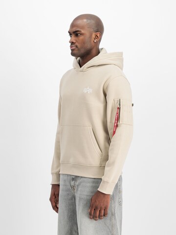 ALPHA INDUSTRIES Sweatshirt 'Signature' in Beige