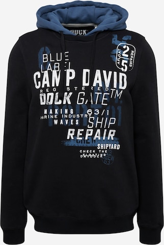 CAMP DAVID Sweatshirt i svart: forside