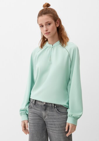 QS Blouse in Groen: voorkant